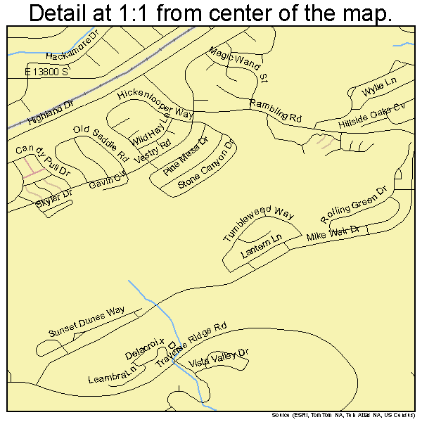Draper, Utah road map detail