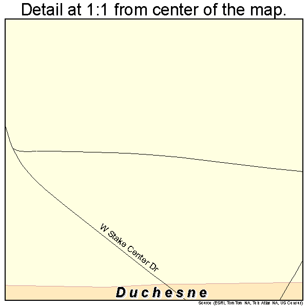 Duchesne, Utah road map detail