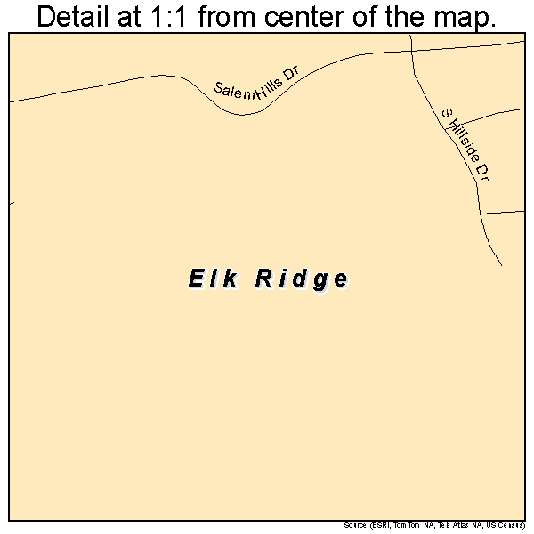Elk Ridge, Utah road map detail