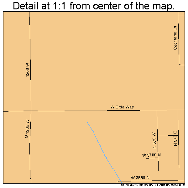 Erda, Utah road map detail
