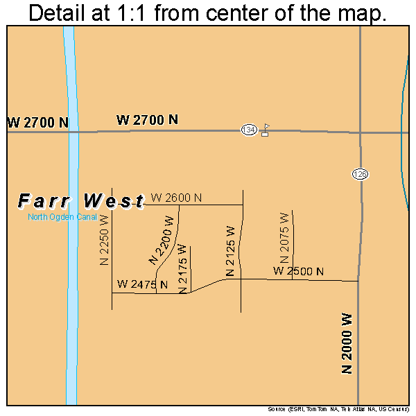 Farr West, Utah road map detail