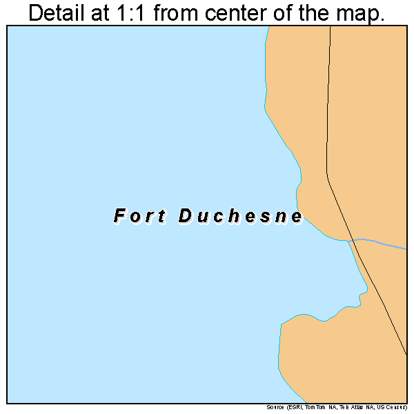 Fort Duchesne, Utah road map detail