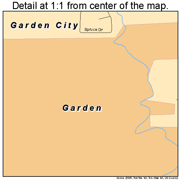 Garden City, Utah road map detail