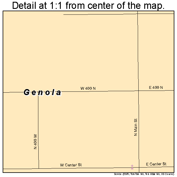 Genola, Utah road map detail