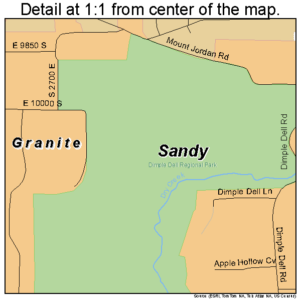 Granite, Utah road map detail