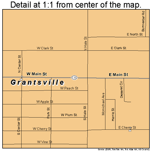 Grantsville, Utah road map detail