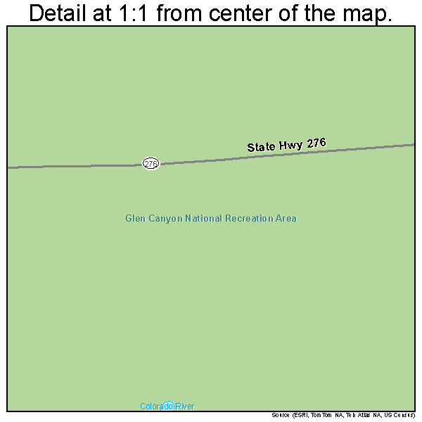 Halls Crossing, Utah road map detail