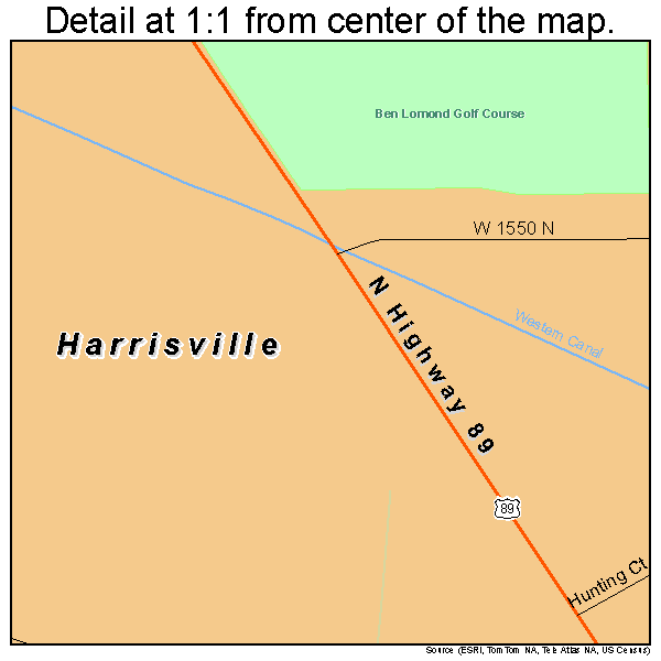 Harrisville, Utah road map detail