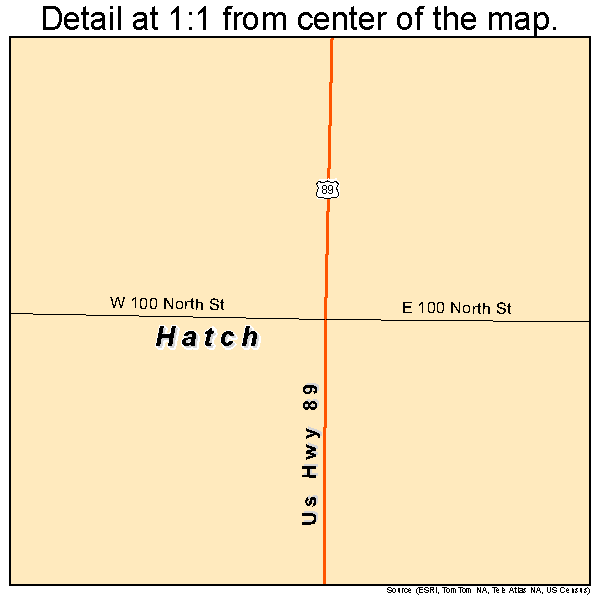 Hatch, Utah road map detail