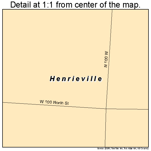 Henrieville, Utah road map detail