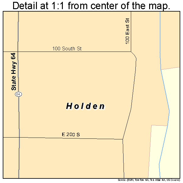 Holden, Utah road map detail