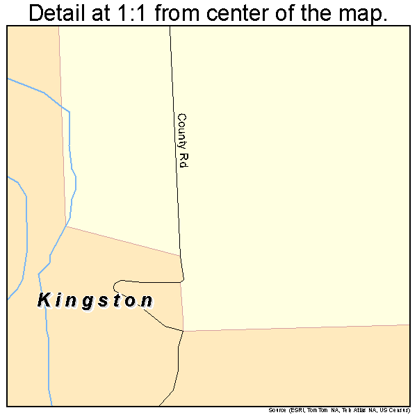 Kingston, Utah road map detail