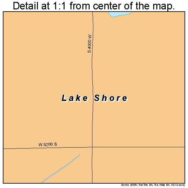 Lake Shore, Utah road map detail