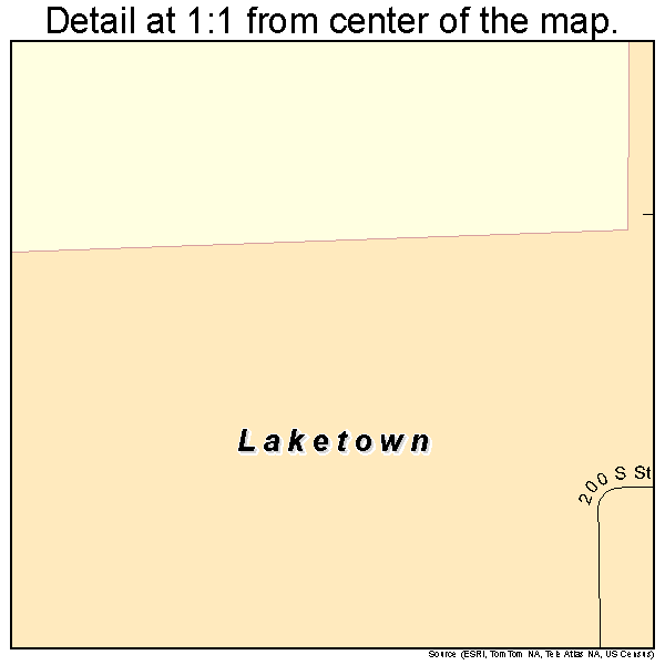 Laketown, Utah road map detail