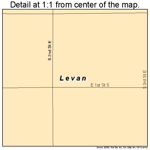 Levan, Utah road map detail