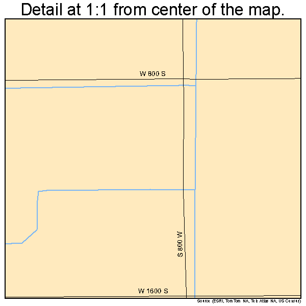 Lewiston, Utah road map detail