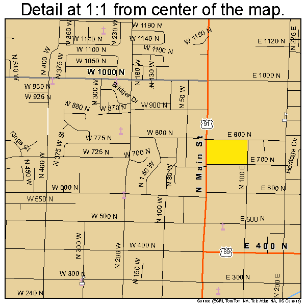 Logan, Utah road map detail