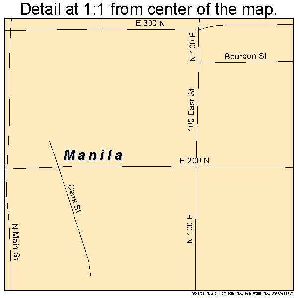 Manila, Utah road map detail