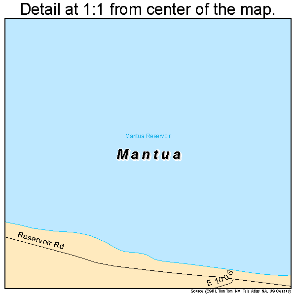 Mantua, Utah road map detail