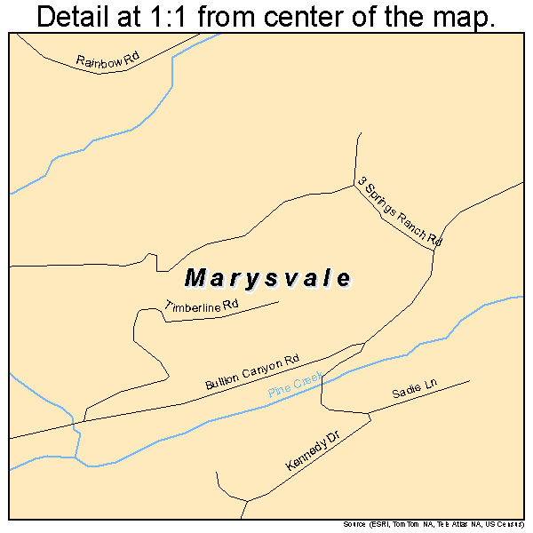 Marysvale, Utah road map detail