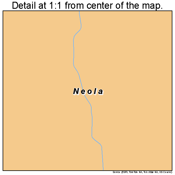 Neola, Utah road map detail