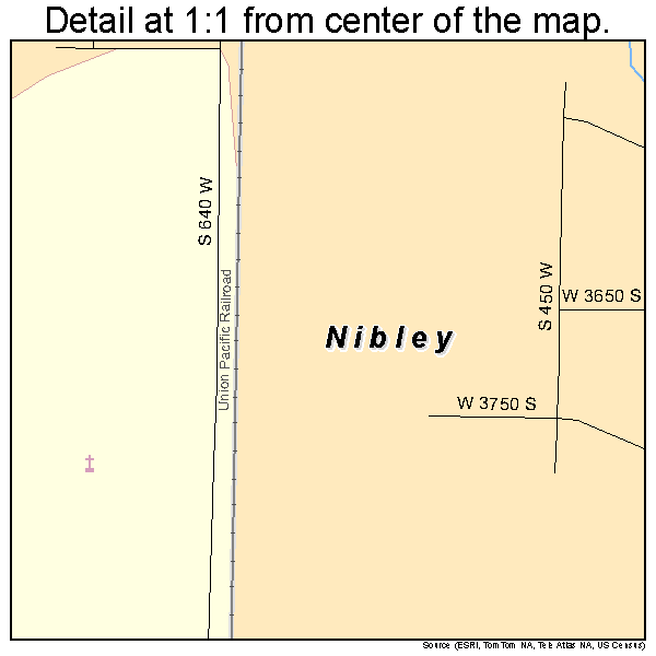 Nibley, Utah road map detail