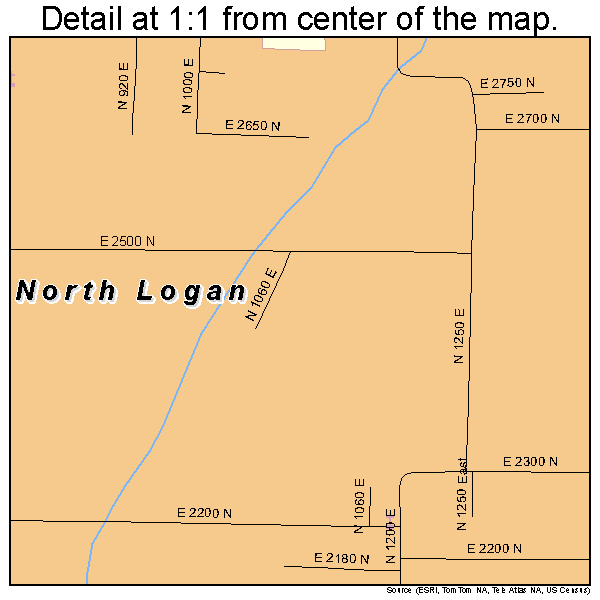 North Logan, Utah road map detail