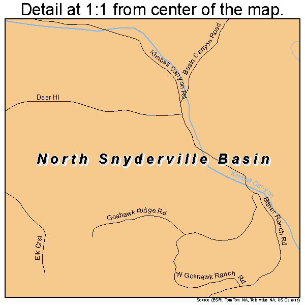 North Snyderville Basin, Utah road map detail
