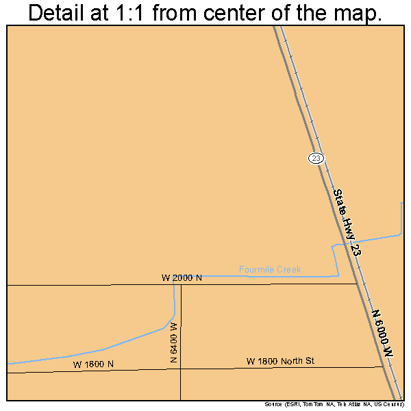 Peter, Utah road map detail