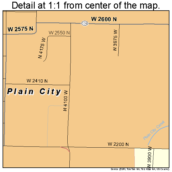 Plain City, Utah road map detail
