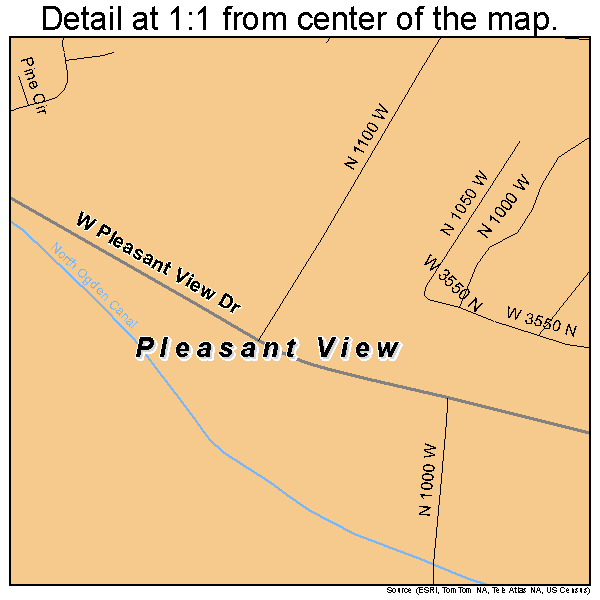 Pleasant View, Utah road map detail