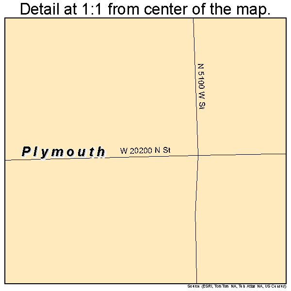 Plymouth, Utah road map detail