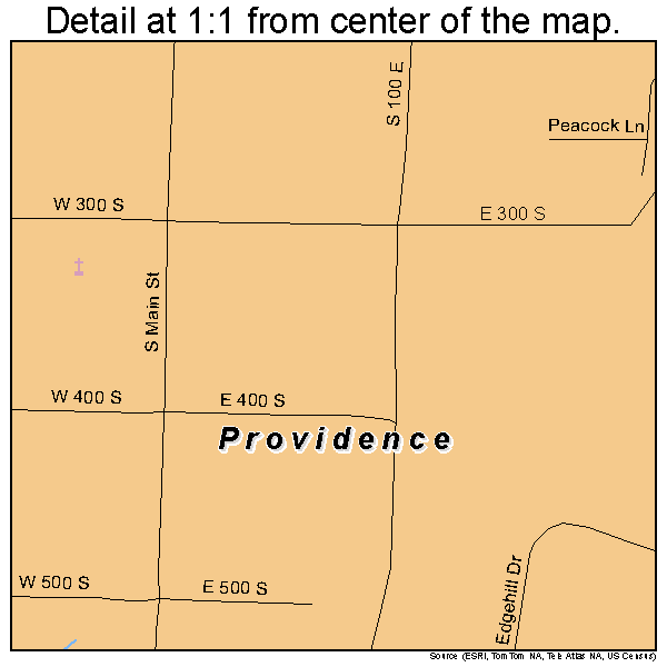 Providence, Utah road map detail