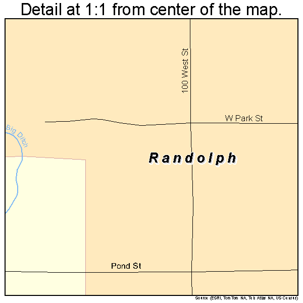 Randolph, Utah road map detail