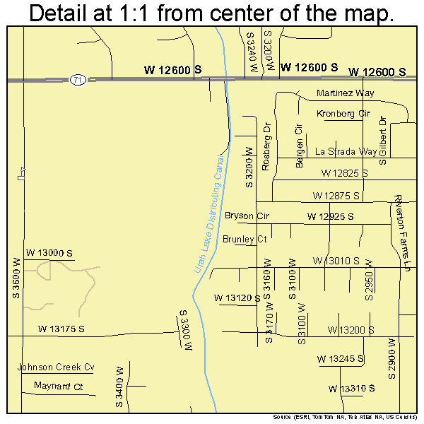 Riverton, Utah road map detail