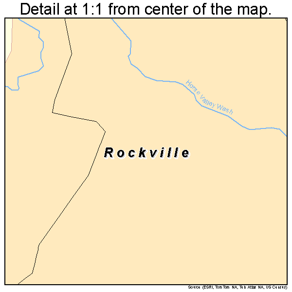 Rockville, Utah road map detail