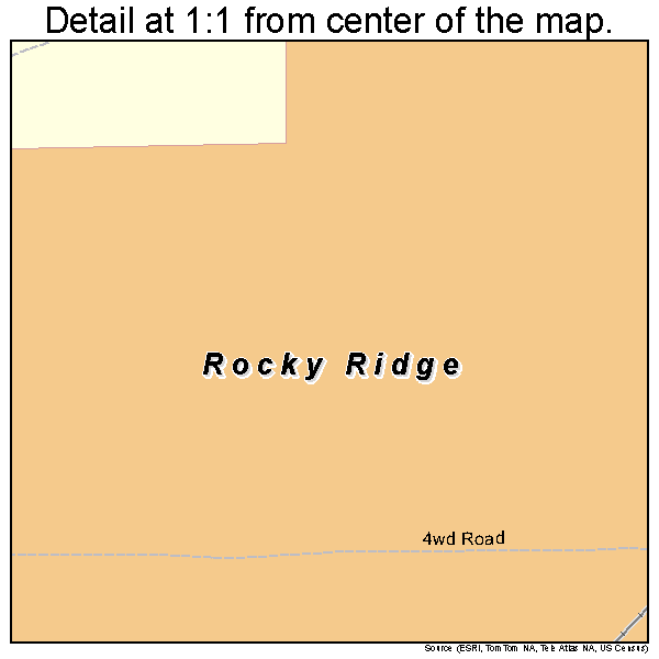 Rocky Ridge, Utah road map detail
