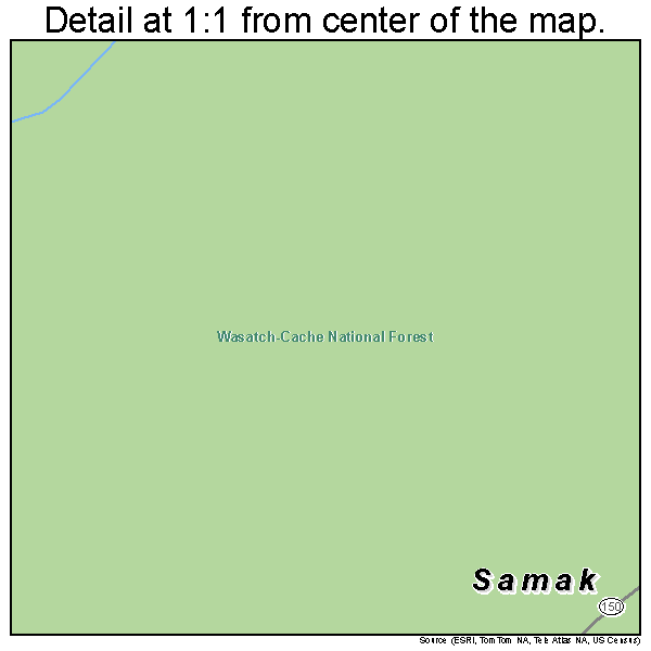 Samak, Utah road map detail