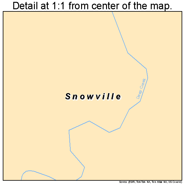 Snowville, Utah road map detail