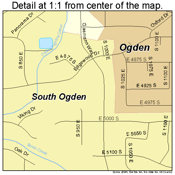 South Ogden, Utah road map detail