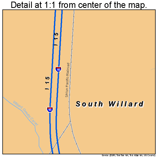 South Willard, Utah road map detail
