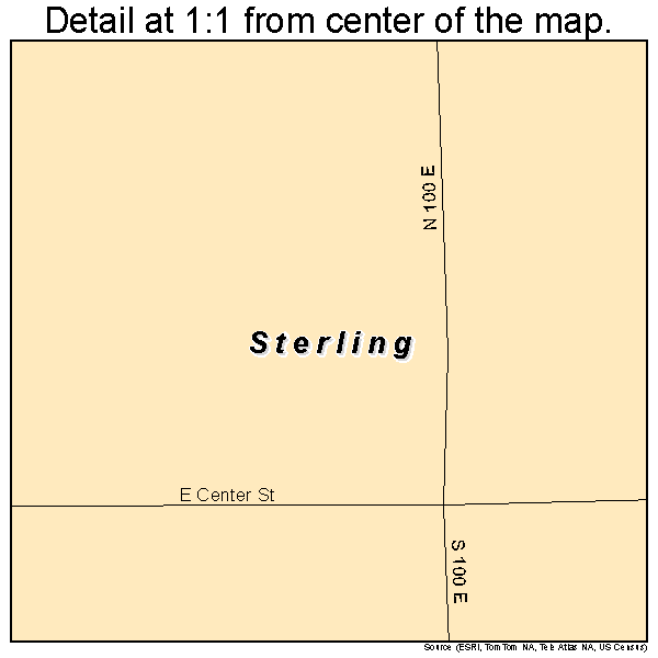 Sterling, Utah road map detail