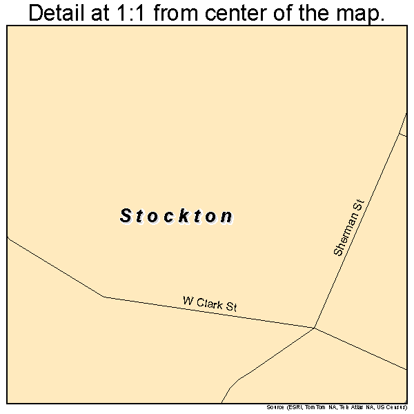 Stockton, Utah road map detail