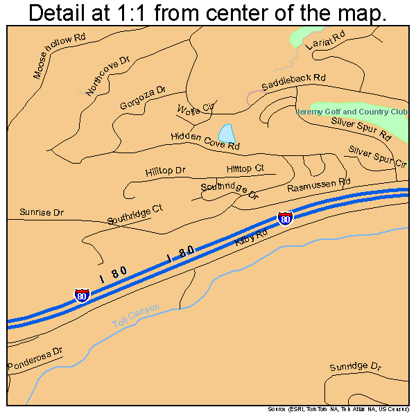 Summit Park, Utah road map detail