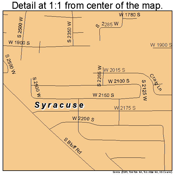 Syracuse, Utah road map detail