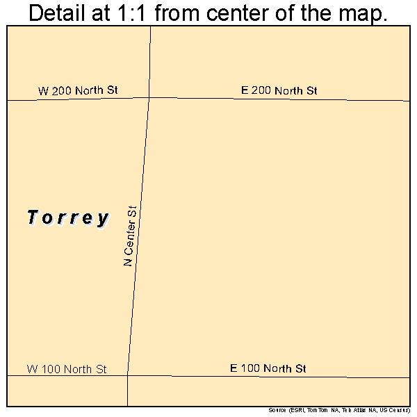 Torrey, Utah road map detail