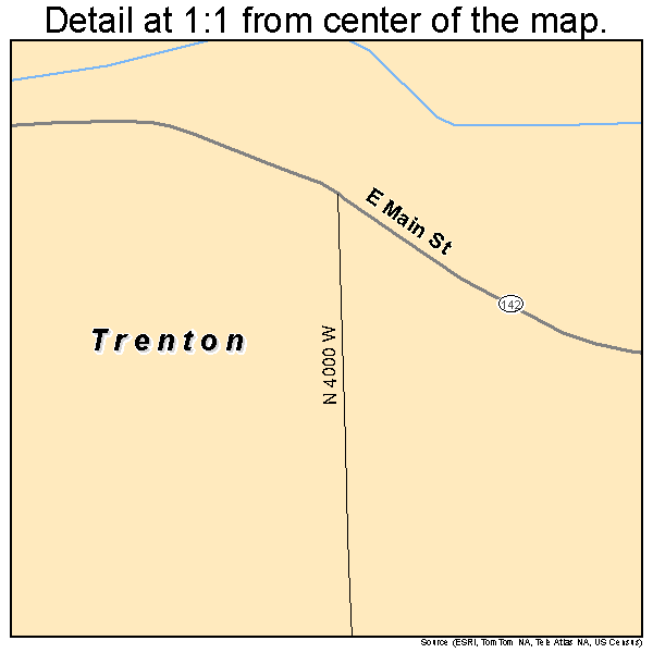 Trenton, Utah road map detail