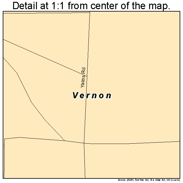 Vernon, Utah road map detail