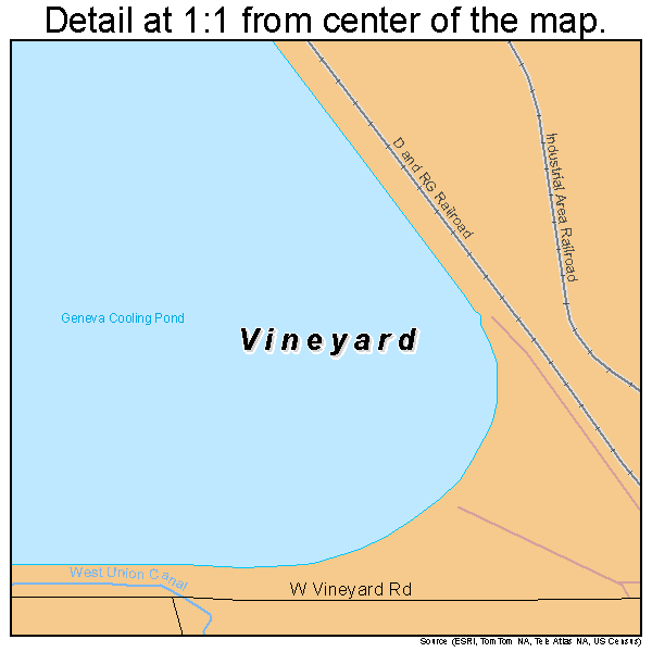 Vineyard, Utah road map detail