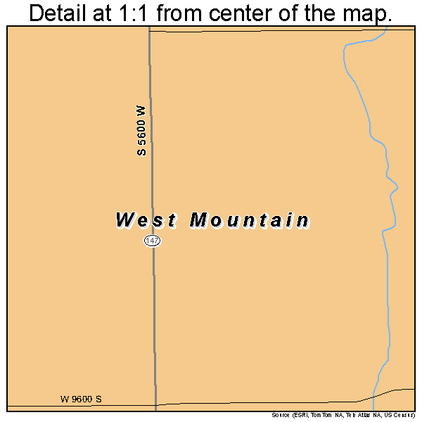 West Mountain, Utah road map detail